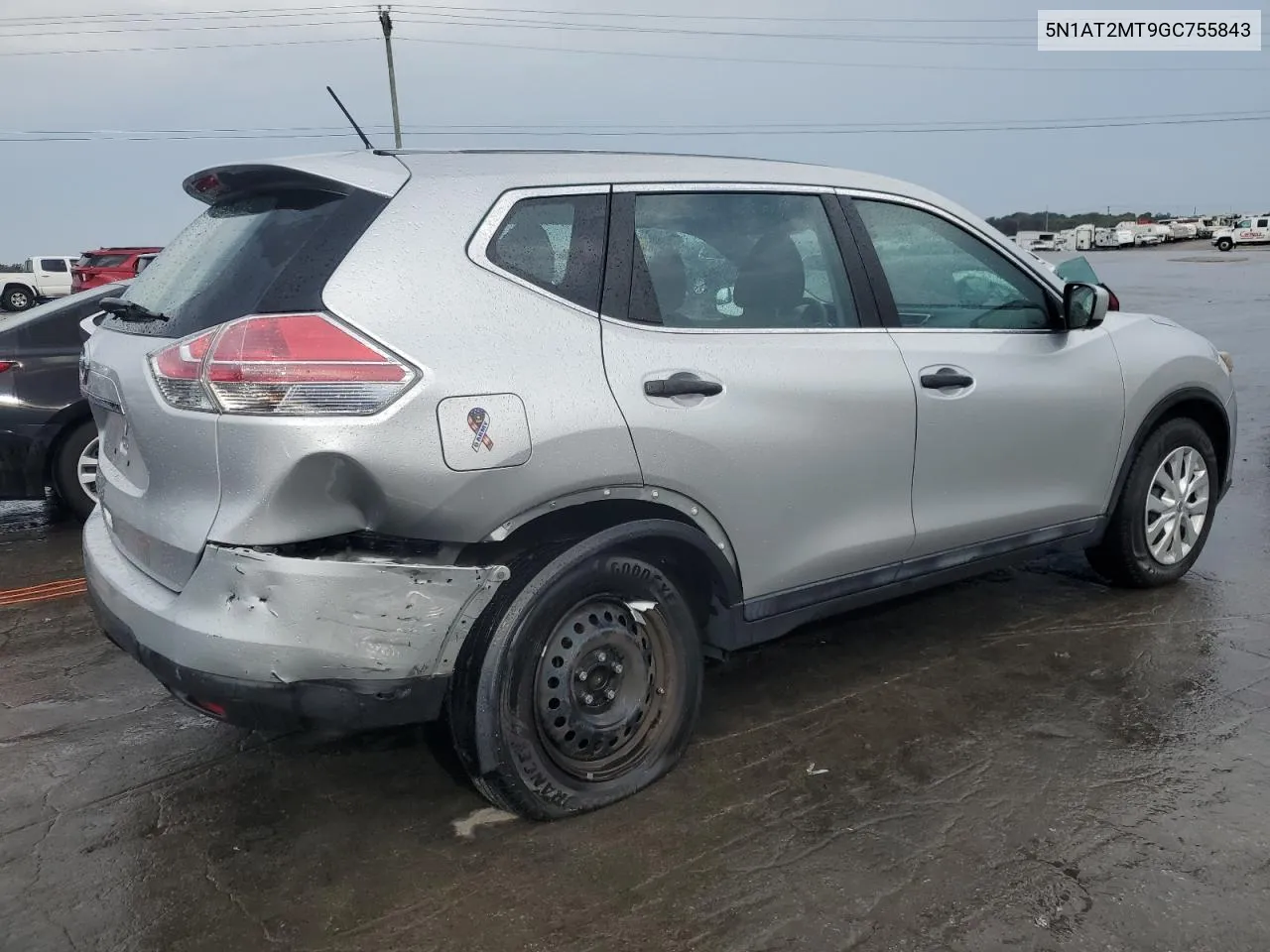 2016 Nissan Rogue S VIN: 5N1AT2MT9GC755843 Lot: 72765454