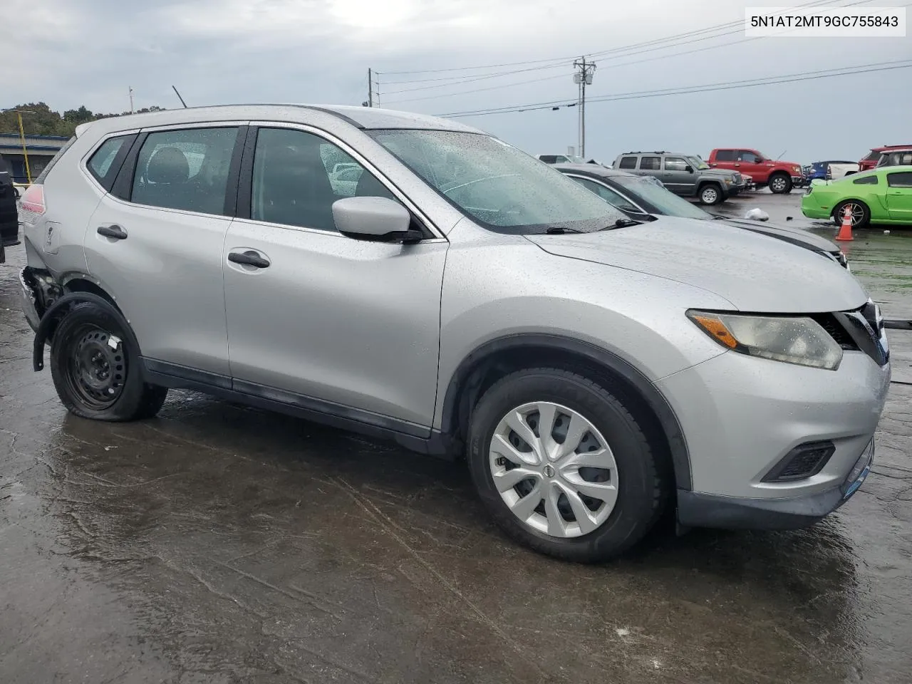 2016 Nissan Rogue S VIN: 5N1AT2MT9GC755843 Lot: 72765454