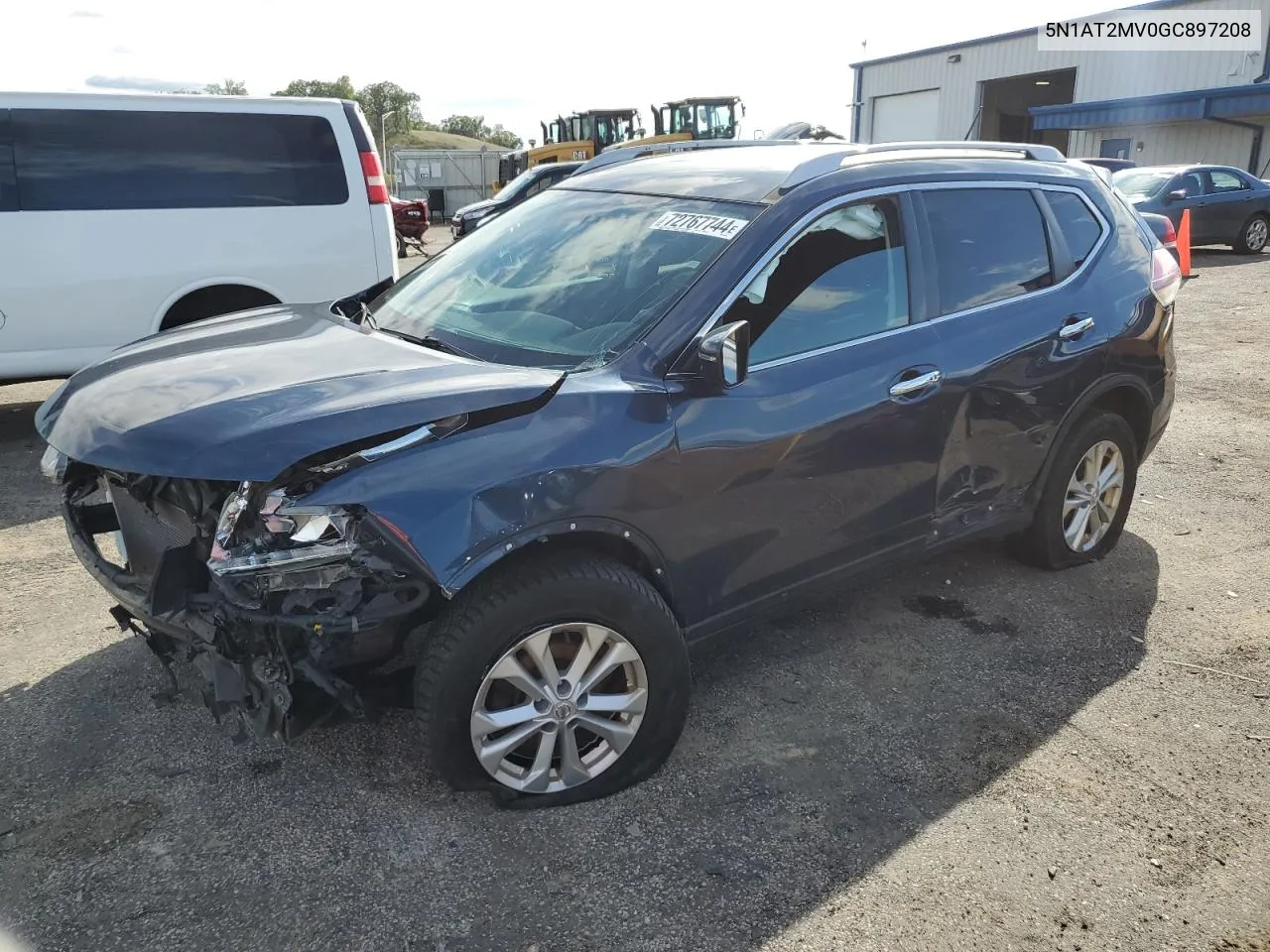 2016 Nissan Rogue S VIN: 5N1AT2MV0GC897208 Lot: 72767744