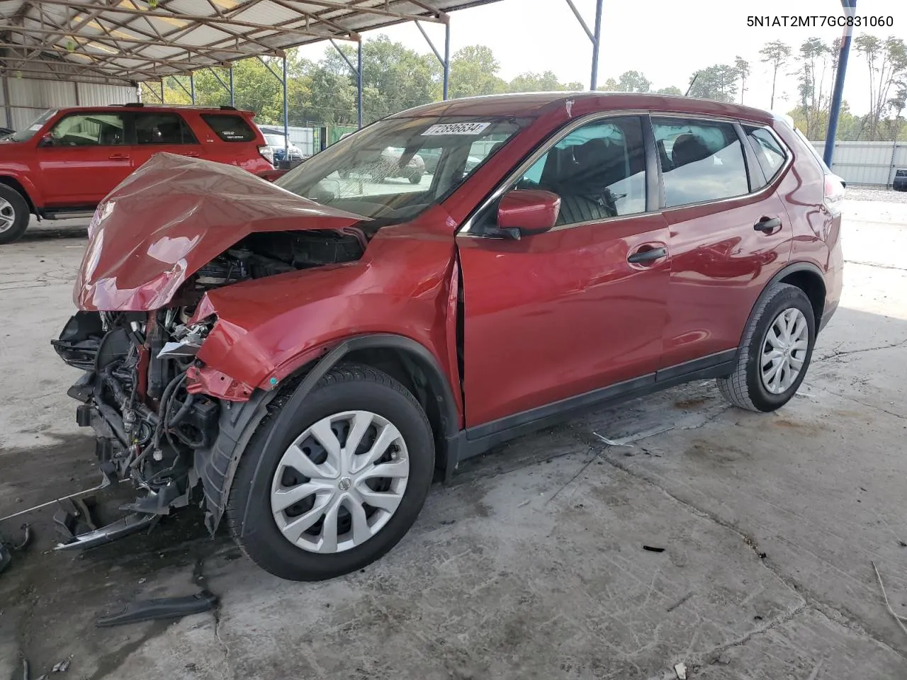 2016 Nissan Rogue S VIN: 5N1AT2MT7GC831060 Lot: 72896634