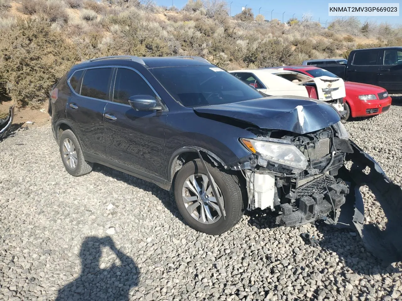 2016 Nissan Rogue S VIN: KNMAT2MV3GP669023 Lot: 73011924