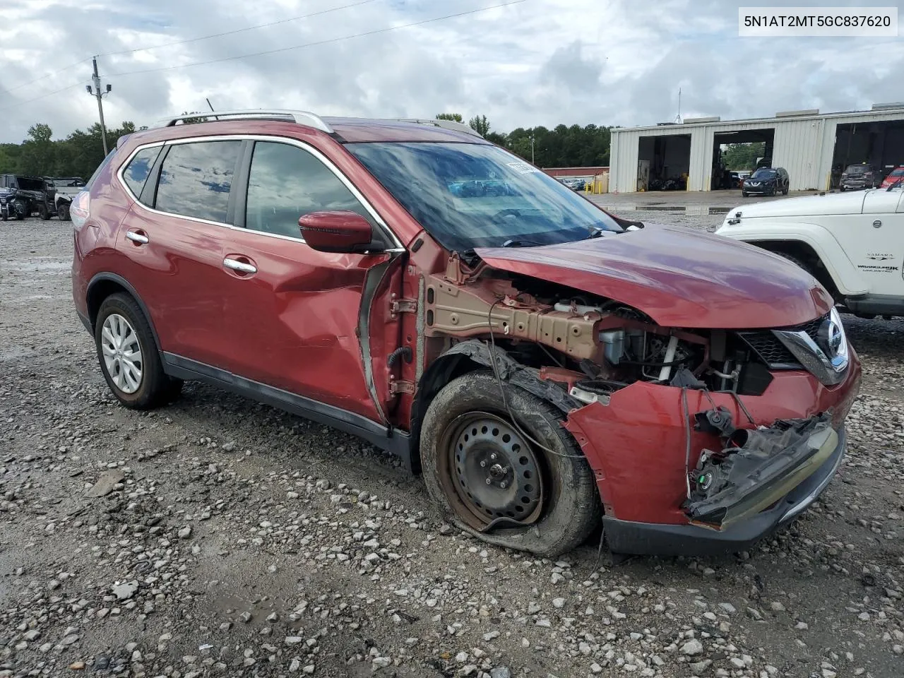 2016 Nissan Rogue S VIN: 5N1AT2MT5GC837620 Lot: 73026724