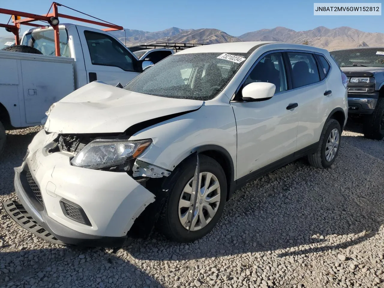 2016 Nissan Rogue S VIN: JN8AT2MV6GW152812 Lot: 73210234