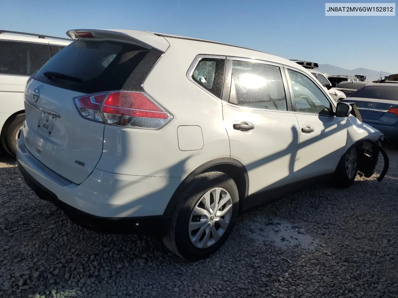 2016 Nissan Rogue S VIN: JN8AT2MV6GW152812 Lot: 73210234