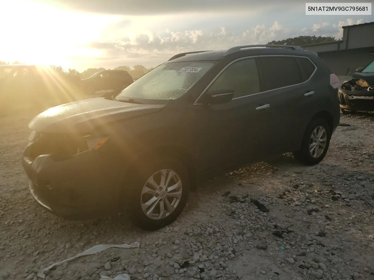 2016 Nissan Rogue S VIN: 5N1AT2MV9GC795681 Lot: 73227034