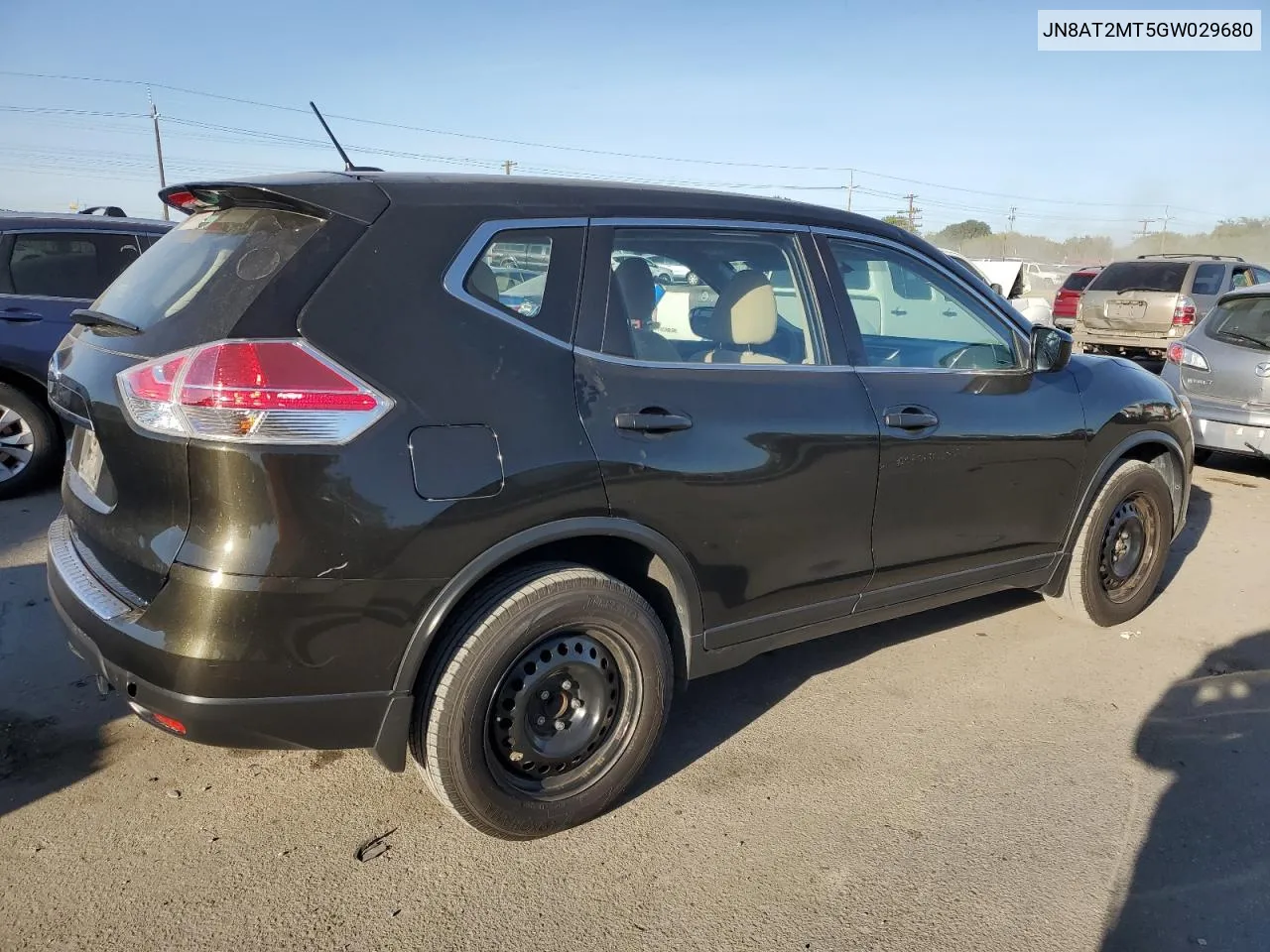 2016 Nissan Rogue S VIN: JN8AT2MT5GW029680 Lot: 73245094