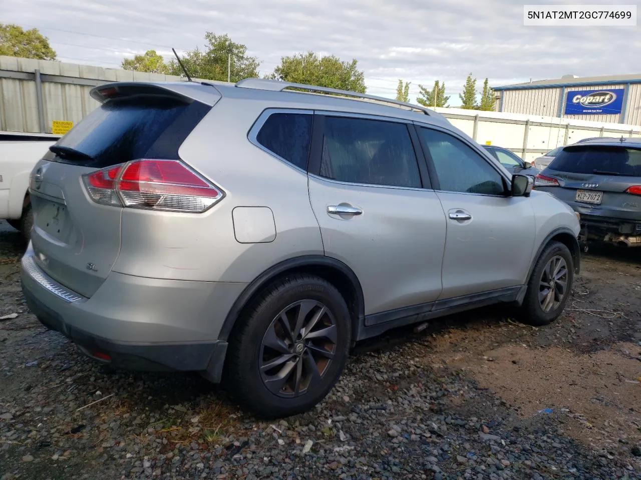 2016 Nissan Rogue S VIN: 5N1AT2MT2GC774699 Lot: 73350274