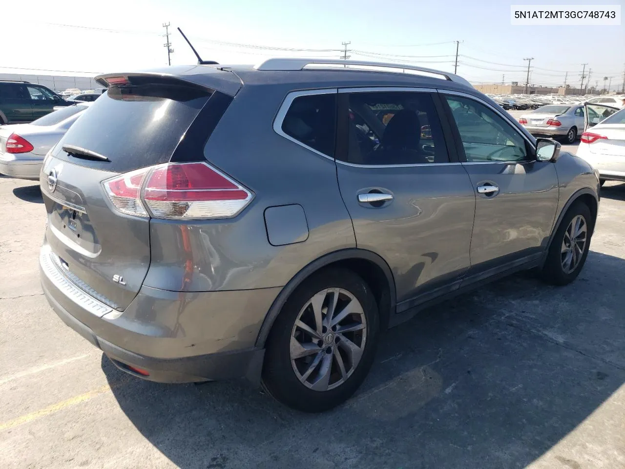 2016 Nissan Rogue S VIN: 5N1AT2MT3GC748743 Lot: 73601214