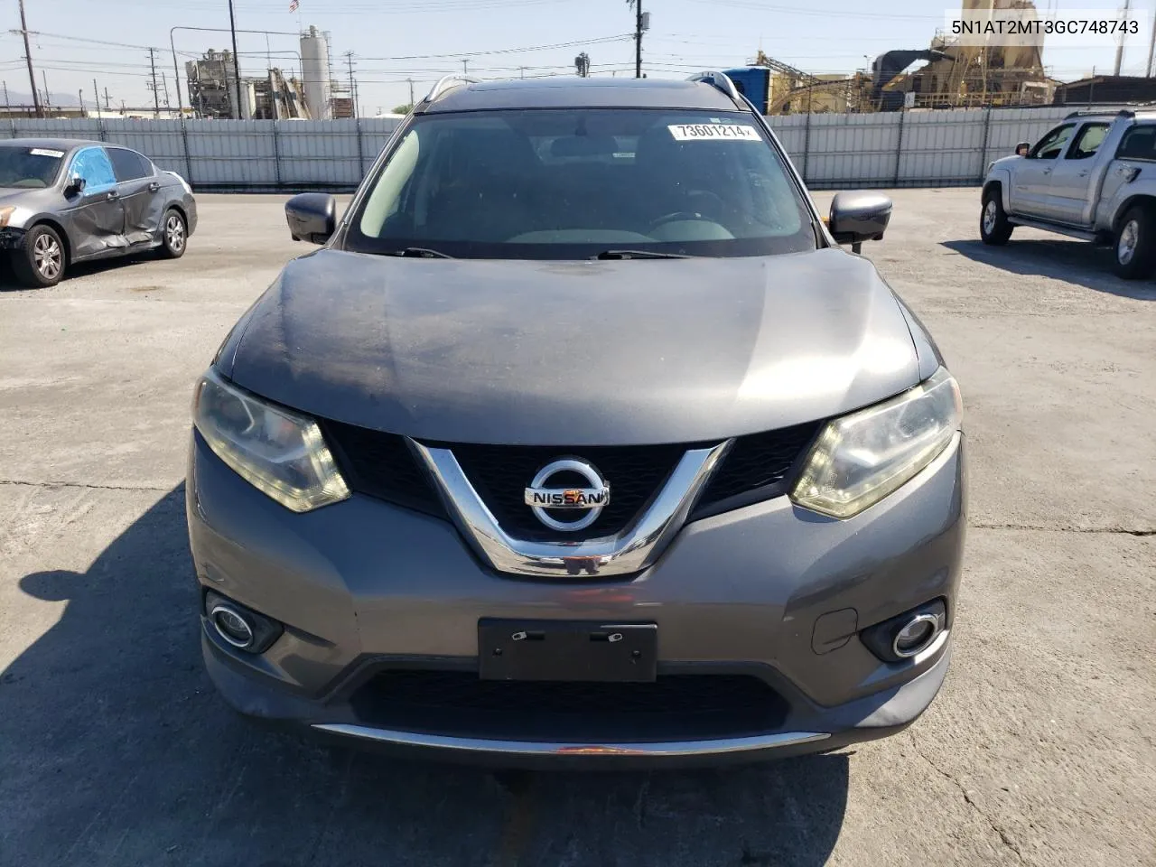 2016 Nissan Rogue S VIN: 5N1AT2MT3GC748743 Lot: 73601214