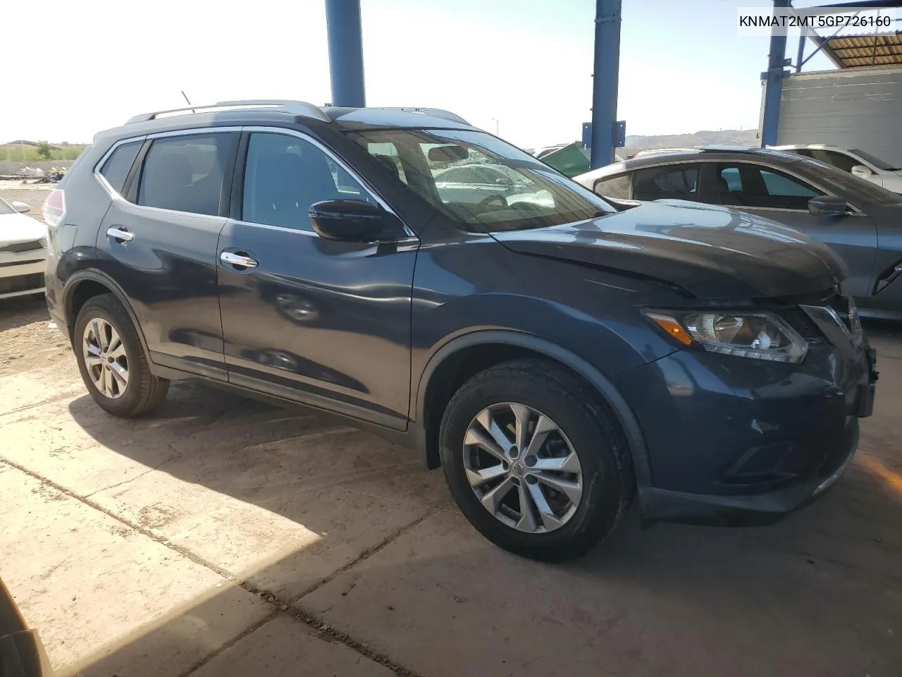 2016 Nissan Rogue S VIN: KNMAT2MT5GP726160 Lot: 73664454