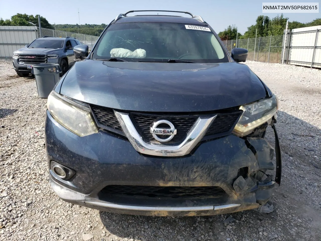 2016 Nissan Rogue S VIN: KNMAT2MV5GP682615 Lot: 73711934