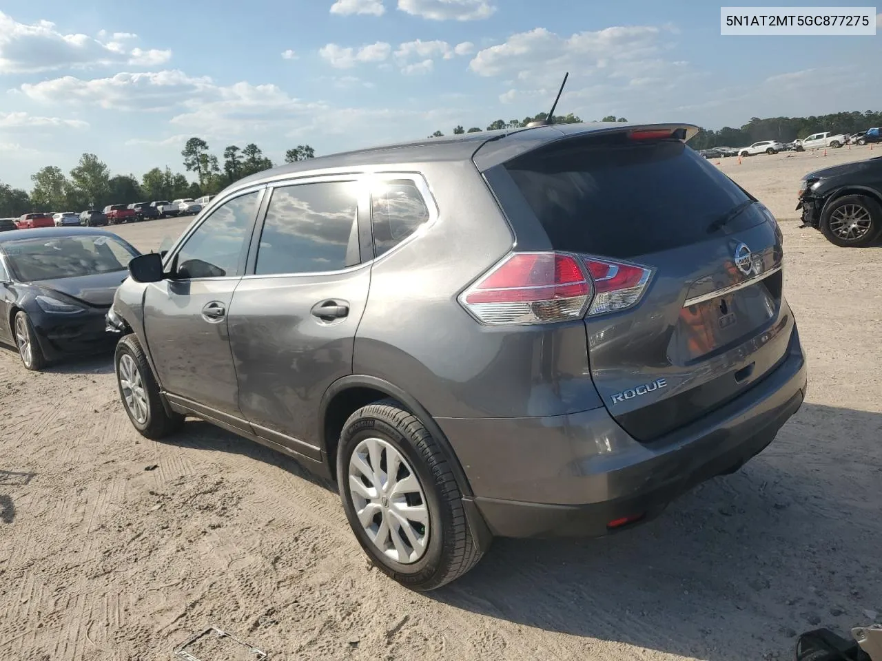 2016 Nissan Rogue S VIN: 5N1AT2MT5GC877275 Lot: 73807284