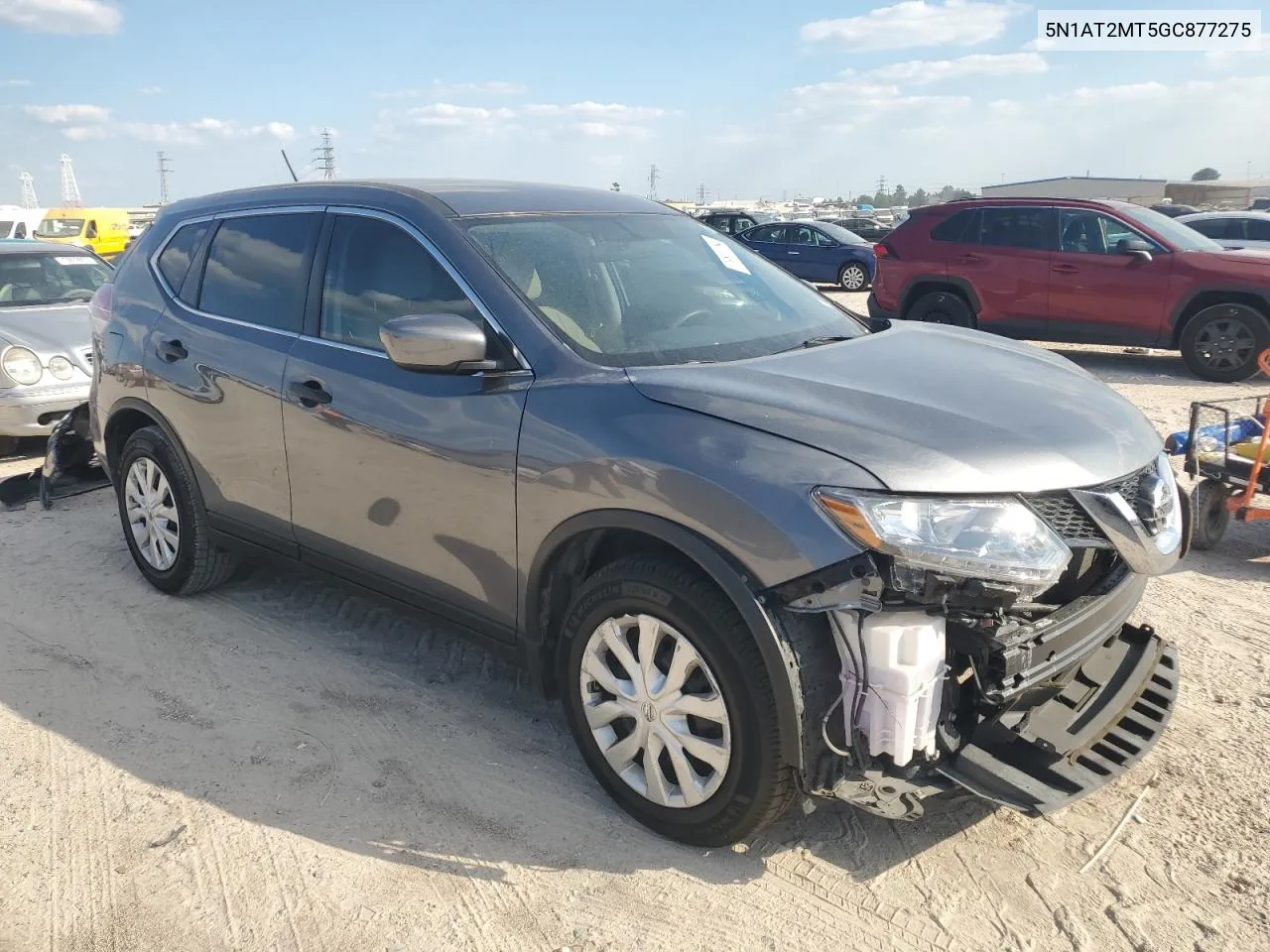 2016 Nissan Rogue S VIN: 5N1AT2MT5GC877275 Lot: 73807284