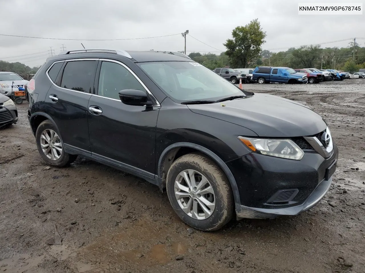 2016 Nissan Rogue S VIN: KNMAT2MV9GP678745 Lot: 74024214