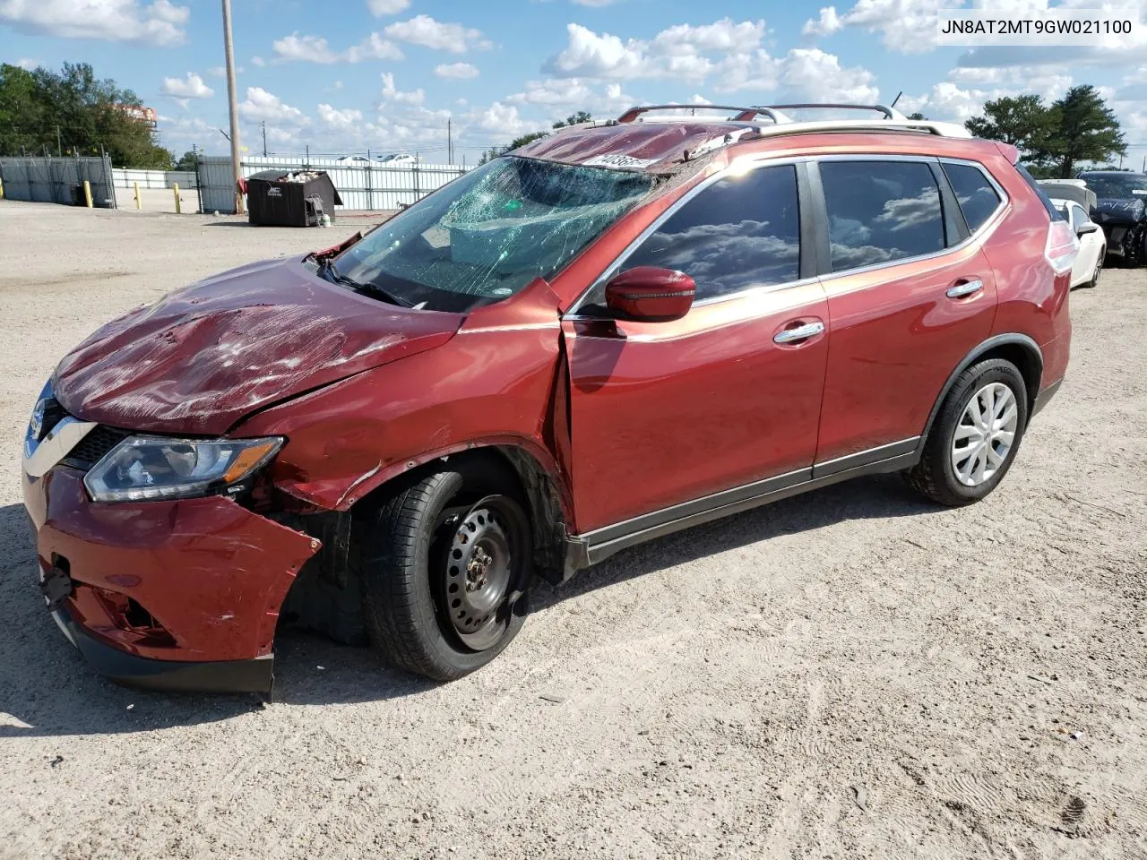 2016 Nissan Rogue S VIN: JN8AT2MT9GW021100 Lot: 74036654