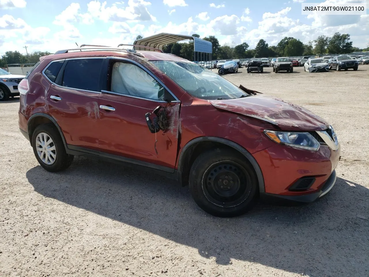 2016 Nissan Rogue S VIN: JN8AT2MT9GW021100 Lot: 74036654