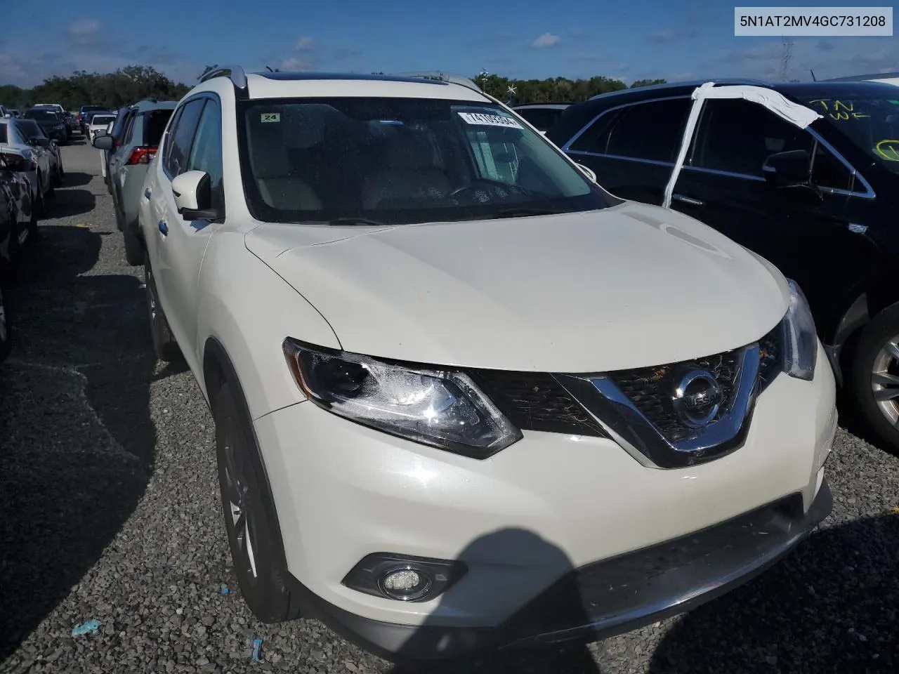 2016 Nissan Rogue S VIN: 5N1AT2MV4GC731208 Lot: 74109394