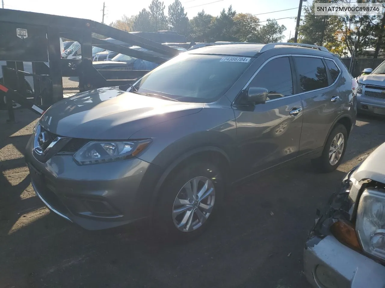 2016 Nissan Rogue S VIN: 5N1AT2MV0GC898746 Lot: 74386704