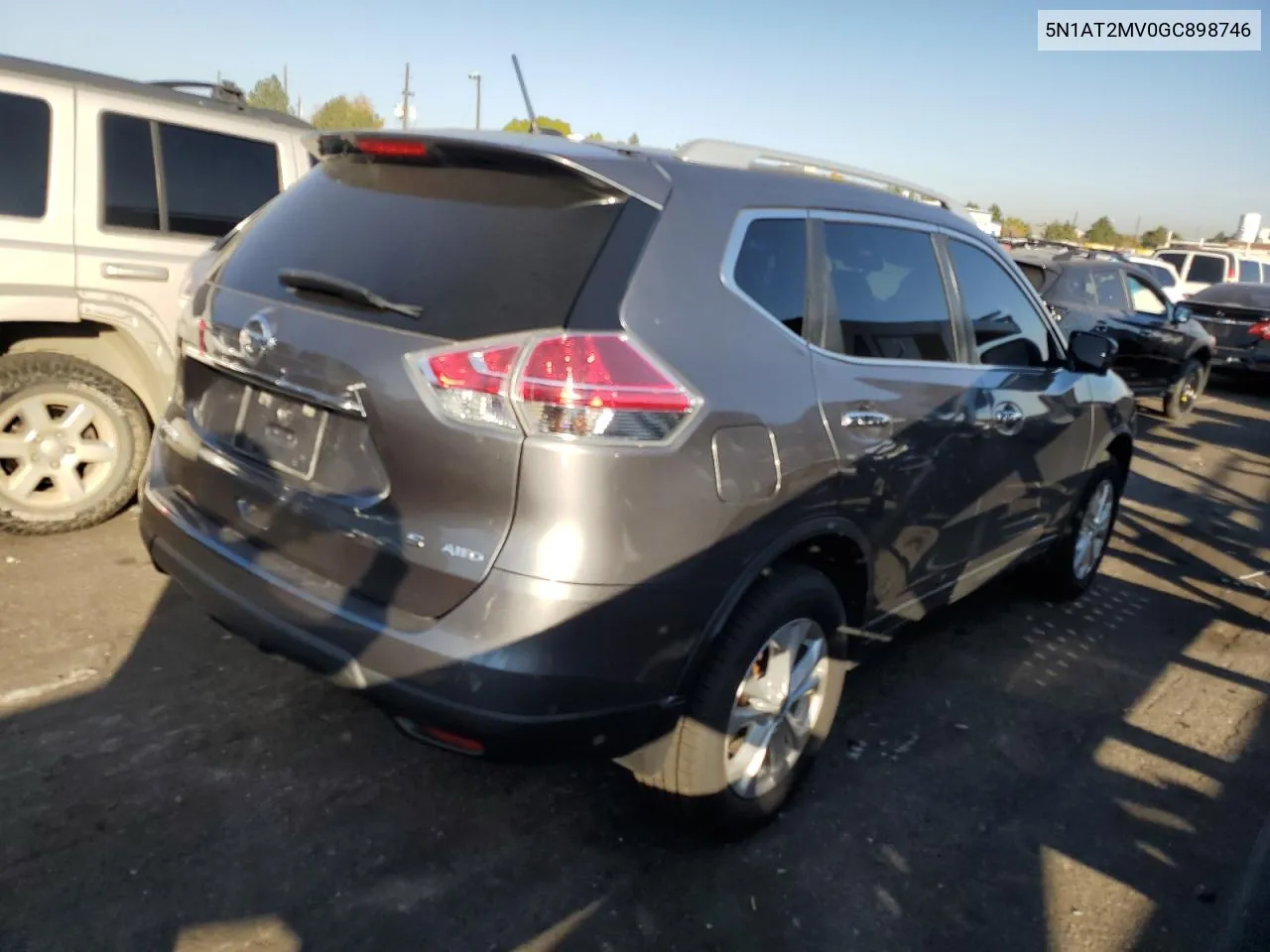 2016 Nissan Rogue S VIN: 5N1AT2MV0GC898746 Lot: 74386704