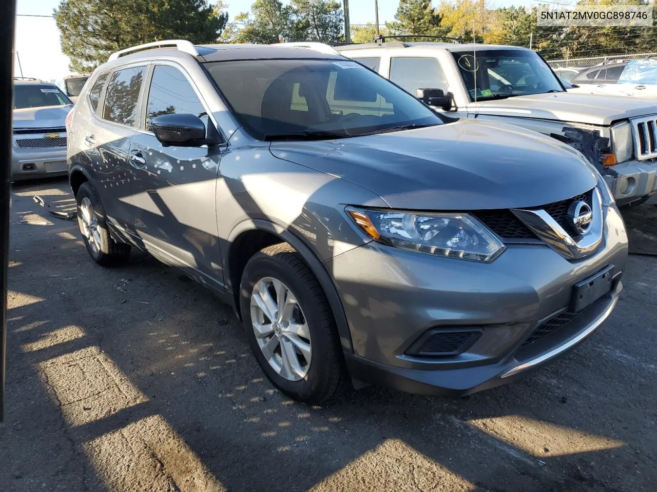 2016 Nissan Rogue S VIN: 5N1AT2MV0GC898746 Lot: 74386704