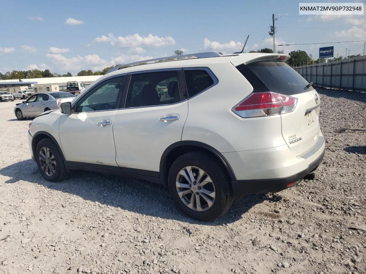 2016 Nissan Rogue S VIN: KNMAT2MV9GP732948 Lot: 74470534