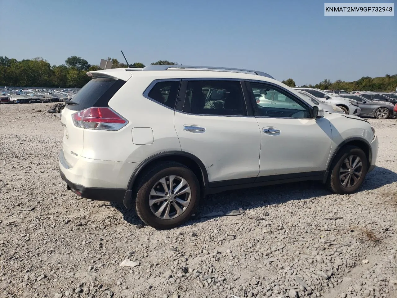 2016 Nissan Rogue S VIN: KNMAT2MV9GP732948 Lot: 74470534