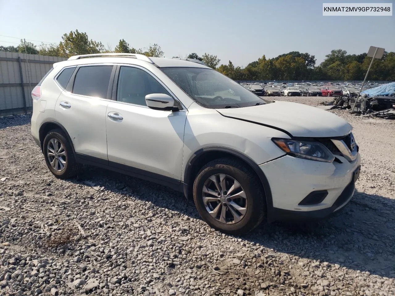 2016 Nissan Rogue S VIN: KNMAT2MV9GP732948 Lot: 74470534