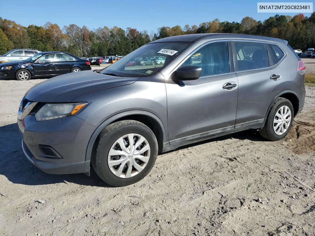 2016 Nissan Rogue S VIN: 5N1AT2MT2GC823481 Lot: 74554114