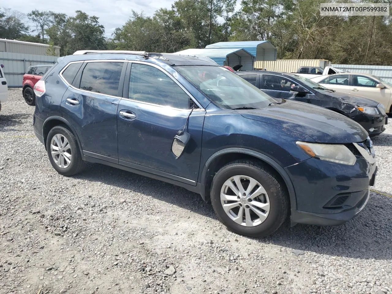 2016 Nissan Rogue S VIN: KNMAT2MT0GP599382 Lot: 74679504