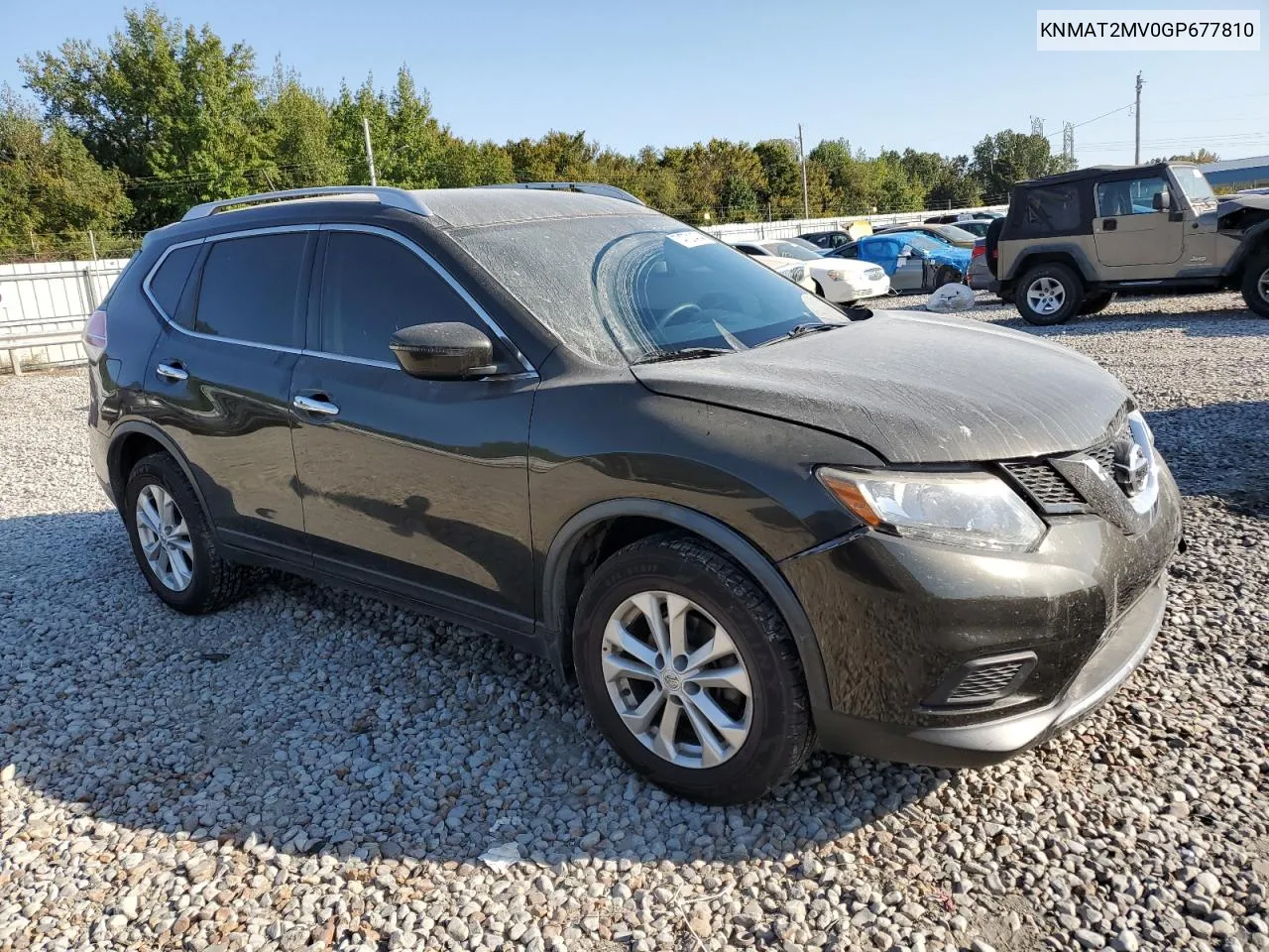 2016 Nissan Rogue S VIN: KNMAT2MV0GP677810 Lot: 74721434