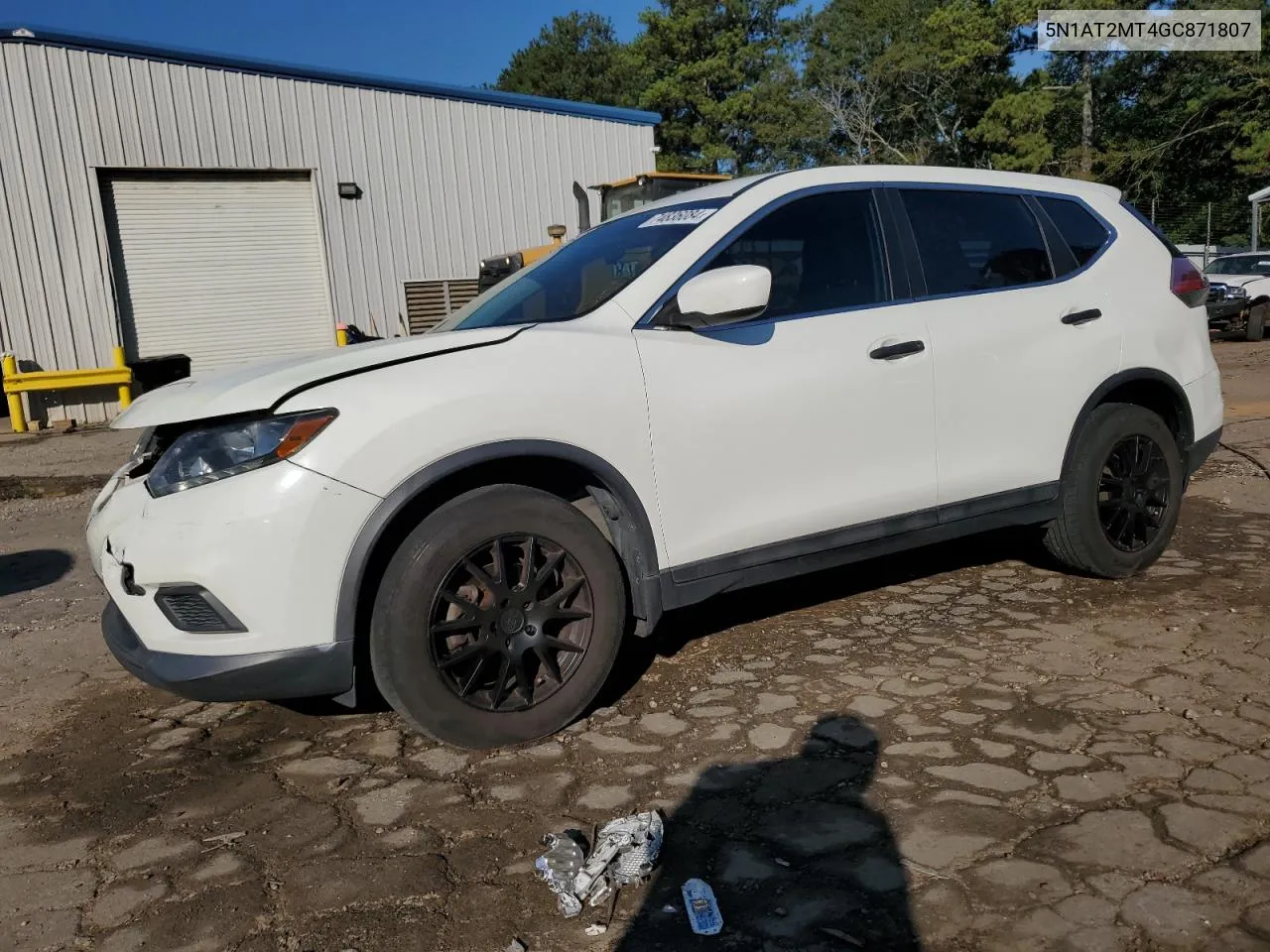 2016 Nissan Rogue S VIN: 5N1AT2MT4GC871807 Lot: 74836084