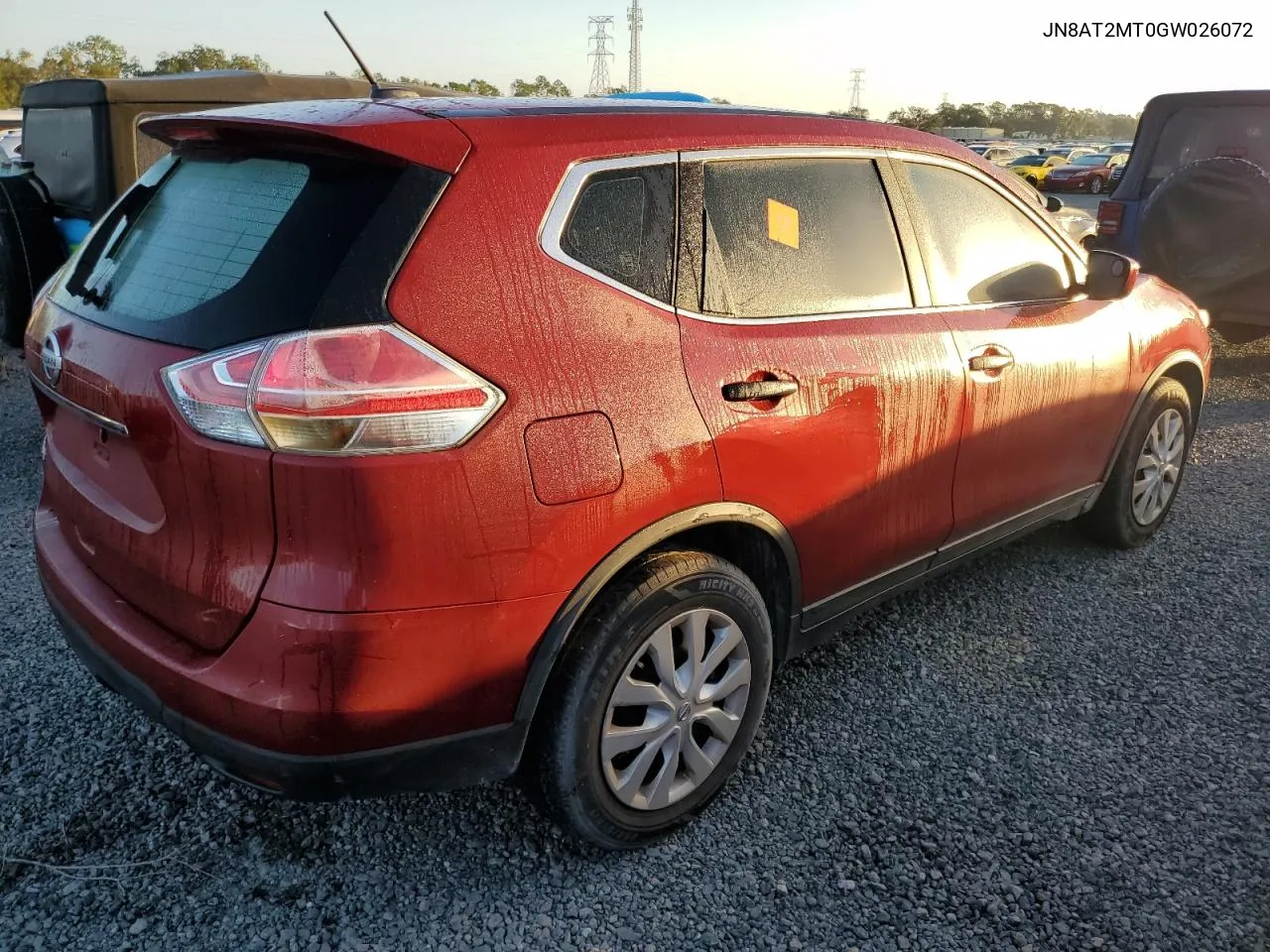 2016 Nissan Rogue S VIN: JN8AT2MT0GW026072 Lot: 75034154