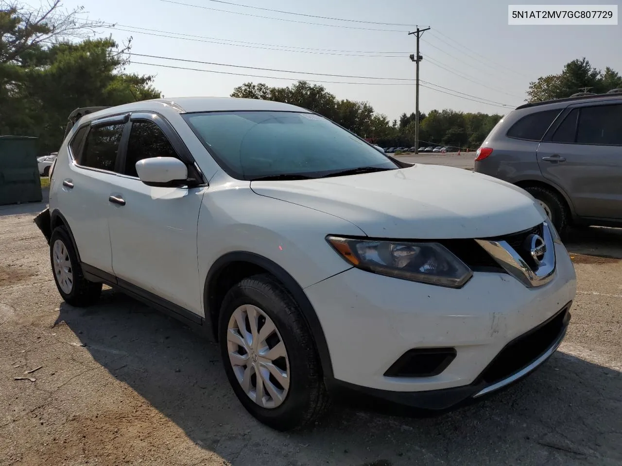 2016 Nissan Rogue S VIN: 5N1AT2MV7GC807729 Lot: 75466014