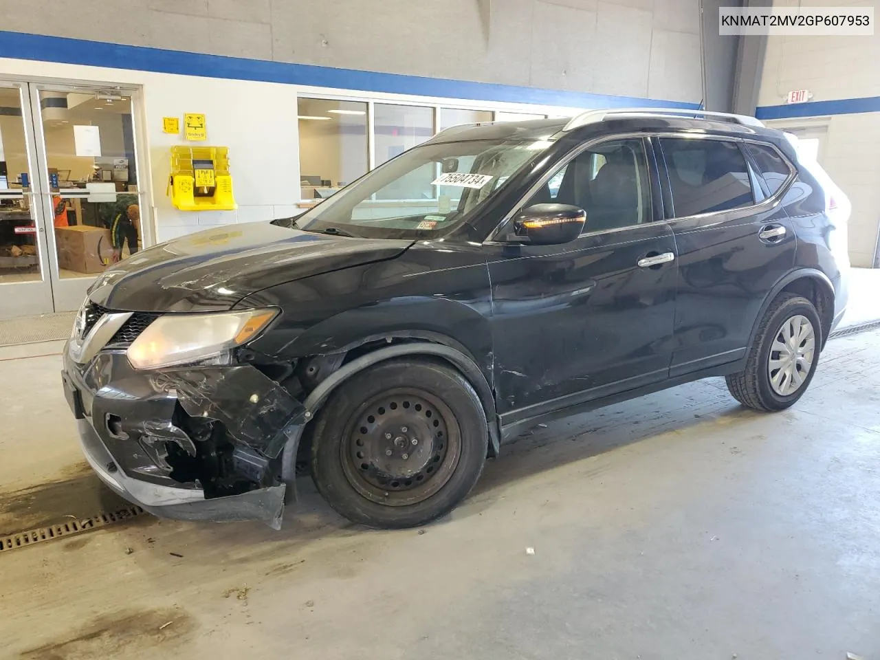 2016 Nissan Rogue S VIN: KNMAT2MV2GP607953 Lot: 75504734