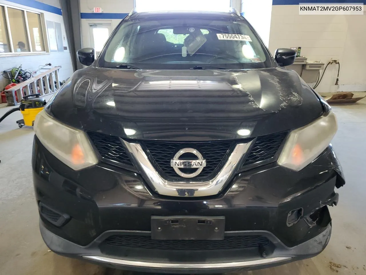 2016 Nissan Rogue S VIN: KNMAT2MV2GP607953 Lot: 75504734