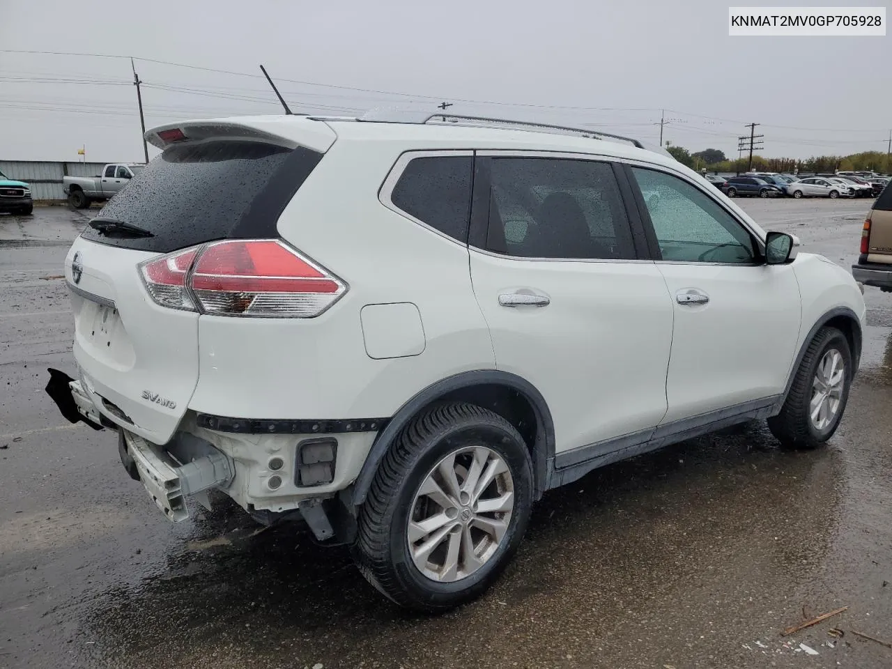 2016 Nissan Rogue S VIN: KNMAT2MV0GP705928 Lot: 75769324