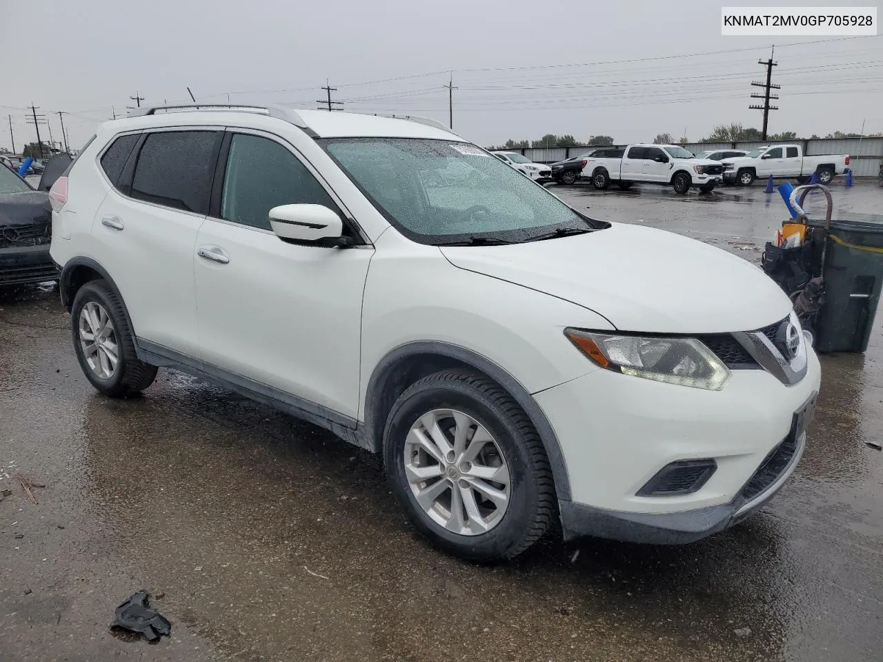 2016 Nissan Rogue S VIN: KNMAT2MV0GP705928 Lot: 75769324