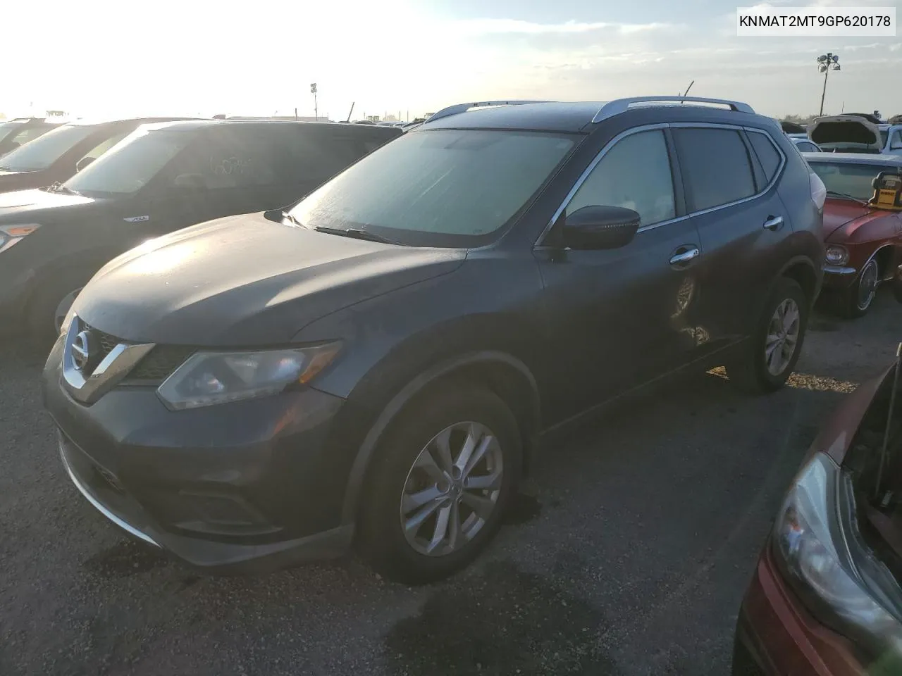 2016 Nissan Rogue S VIN: KNMAT2MT9GP620178 Lot: 76195954