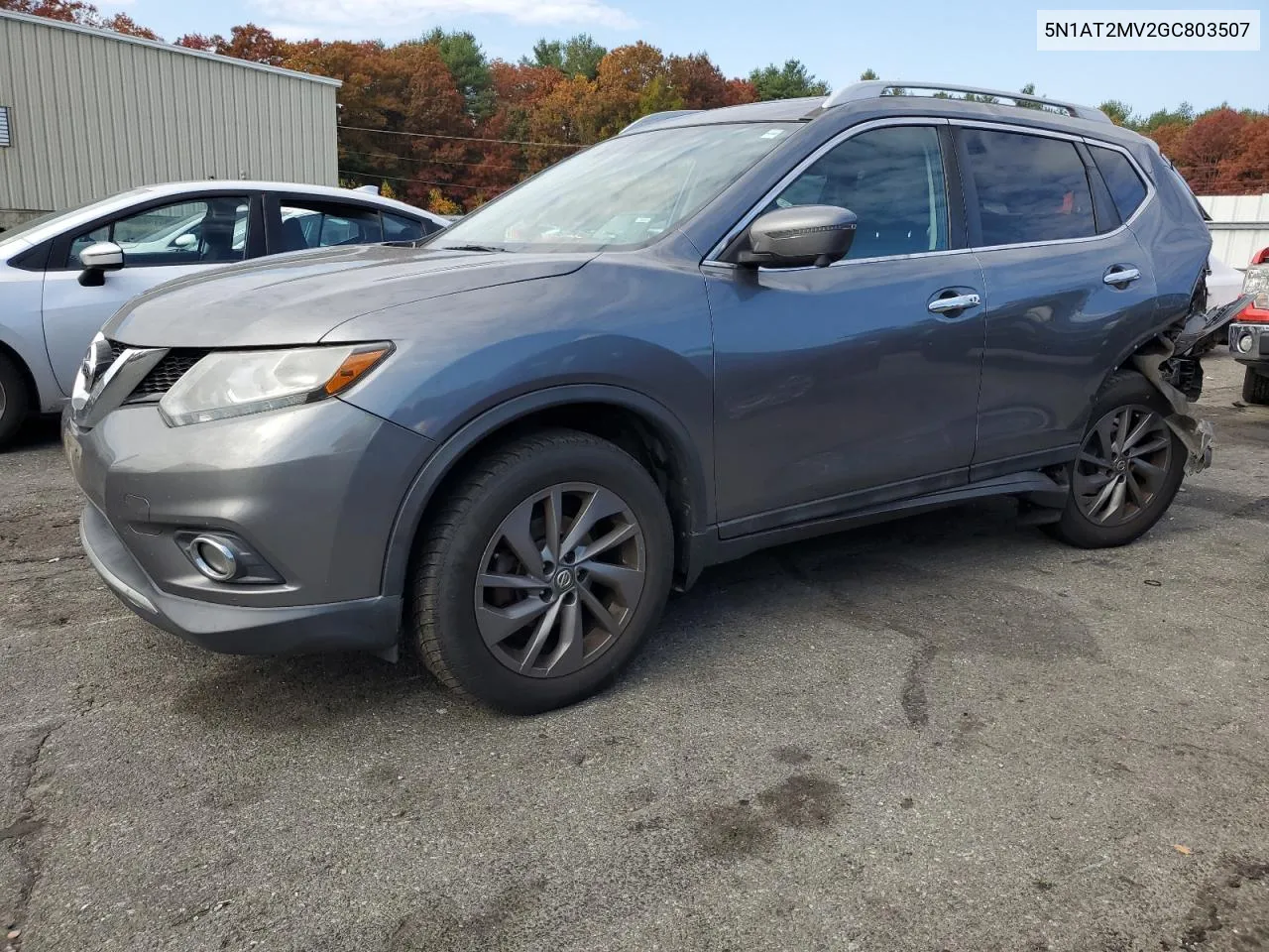 2016 Nissan Rogue S VIN: 5N1AT2MV2GC803507 Lot: 76263444