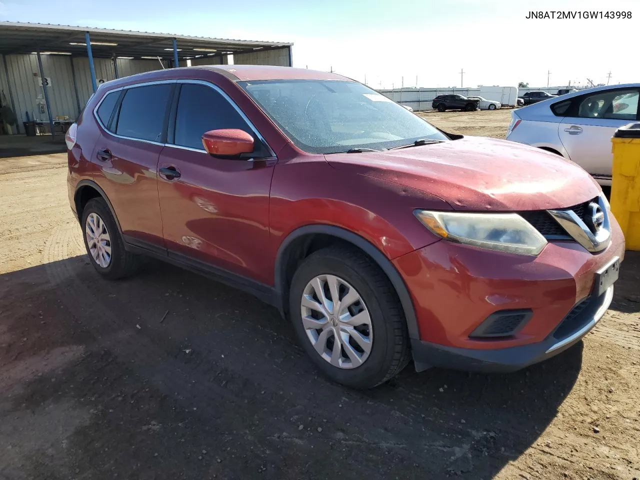 2016 Nissan Rogue S VIN: JN8AT2MV1GW143998 Lot: 76543244