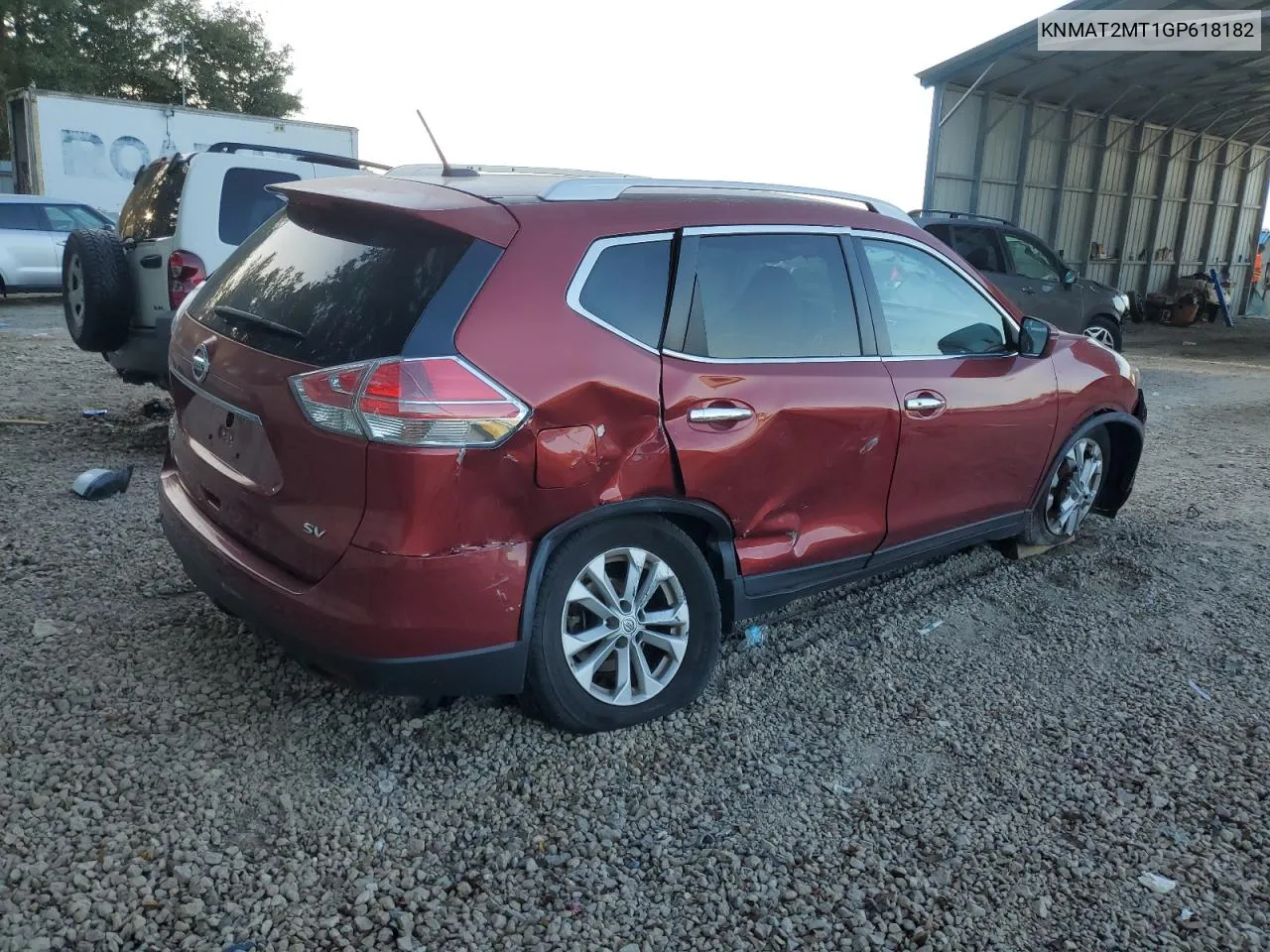 2016 Nissan Rogue S VIN: KNMAT2MT1GP618182 Lot: 76697744