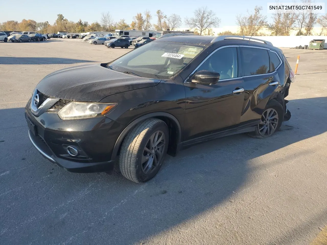 2016 Nissan Rogue S VIN: 5N1AT2MT5GC741549 Lot: 77024464