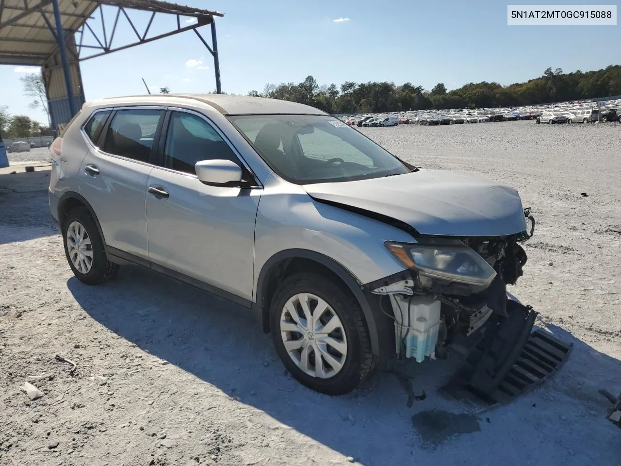 2016 Nissan Rogue S VIN: 5N1AT2MT0GC915088 Lot: 77393994