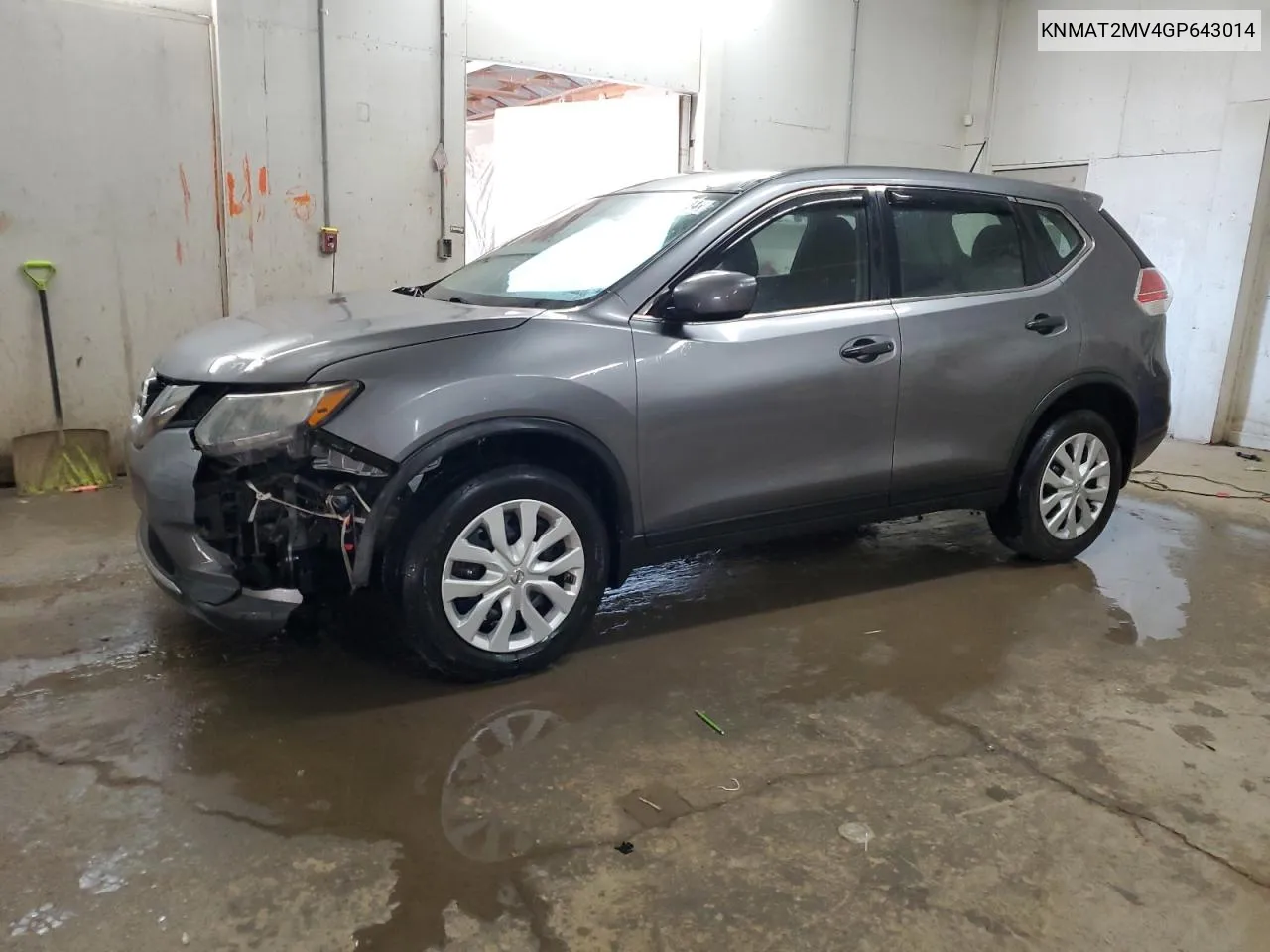 2016 Nissan Rogue S VIN: KNMAT2MV4GP643014 Lot: 77439604