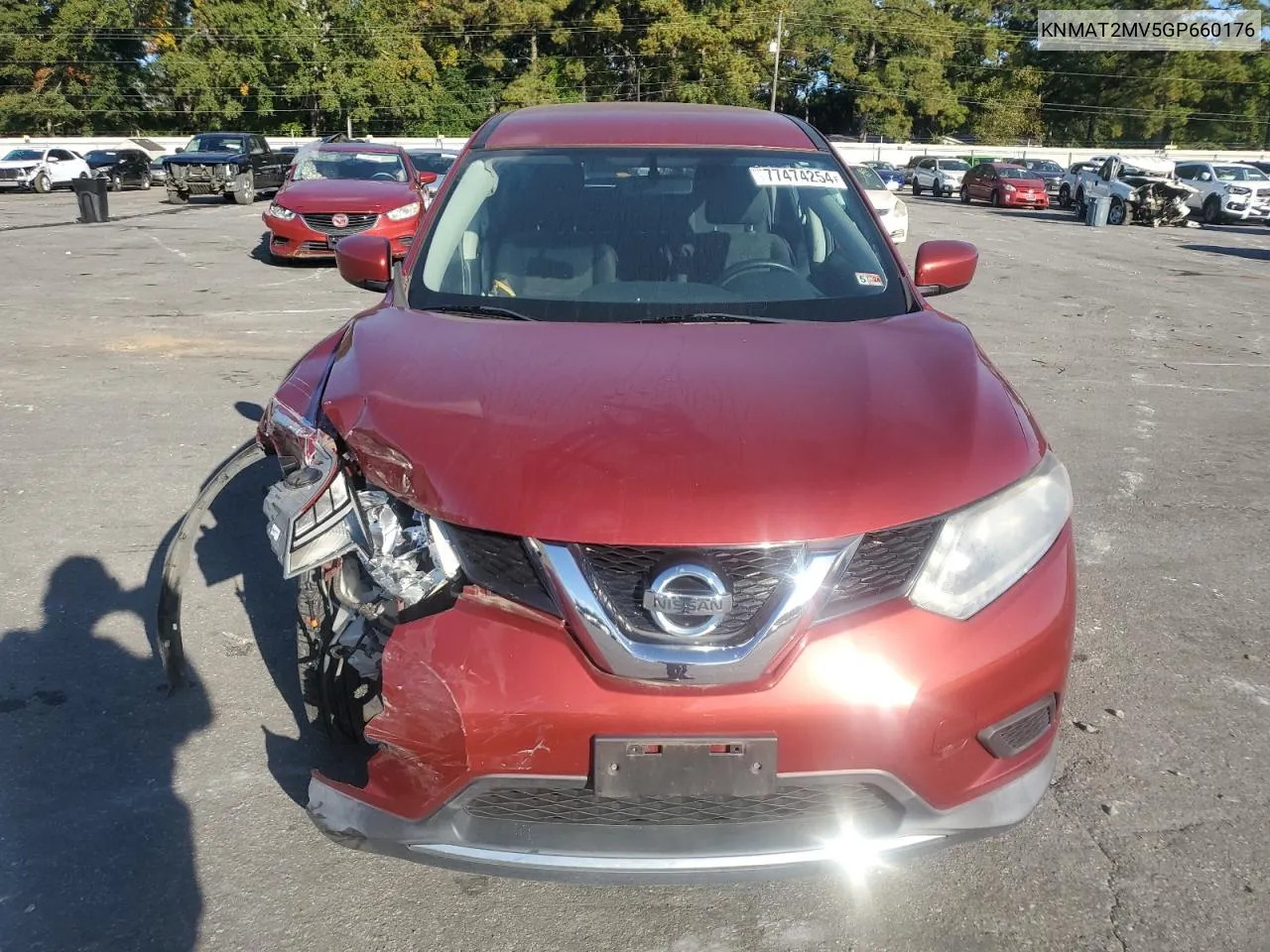 2016 Nissan Rogue S VIN: KNMAT2MV5GP660176 Lot: 77474254