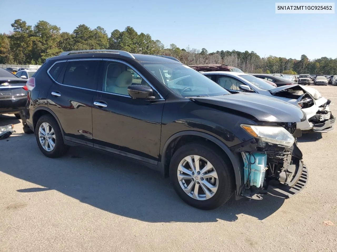 2016 Nissan Rogue S VIN: 5N1AT2MT1GC925452 Lot: 77610694