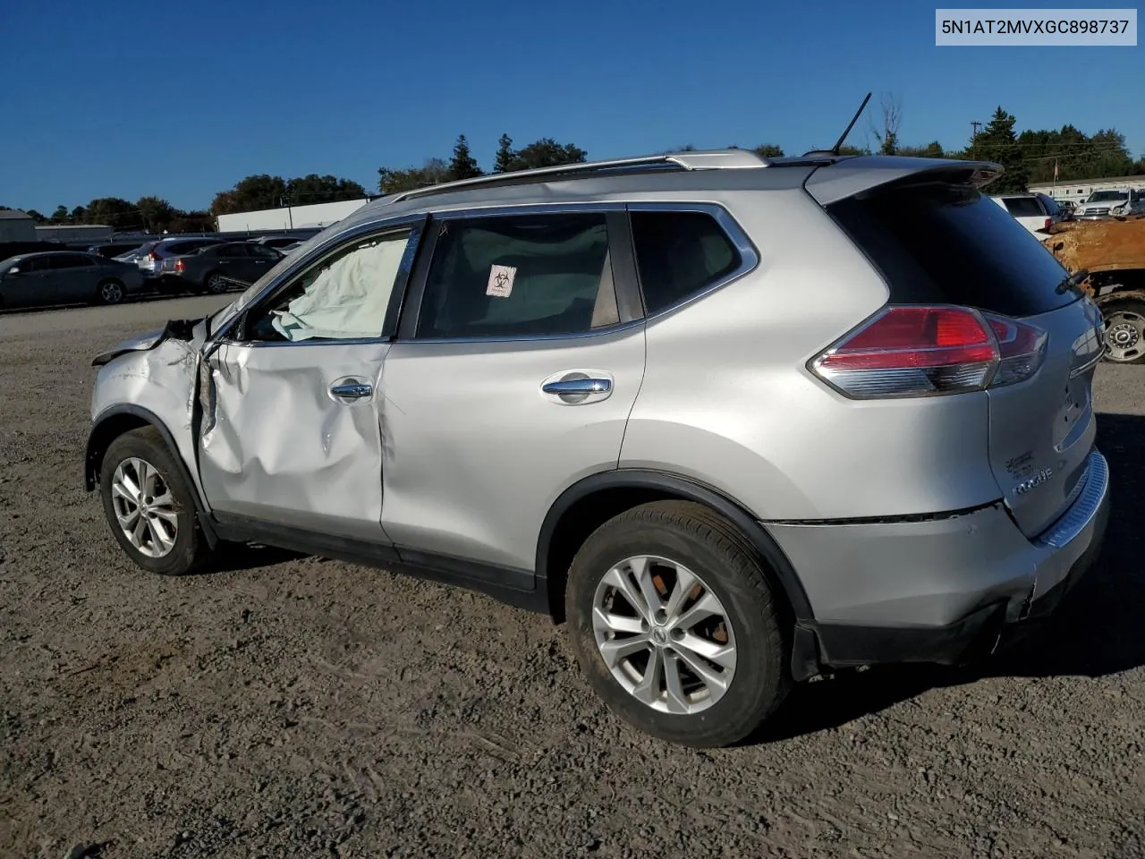 2016 Nissan Rogue S VIN: 5N1AT2MVXGC898737 Lot: 77655214