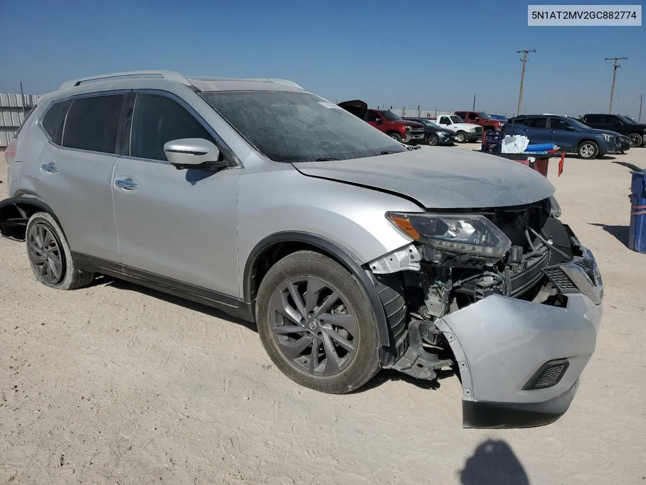 2016 Nissan Rogue S VIN: 5N1AT2MV2GC882774 Lot: 77762884