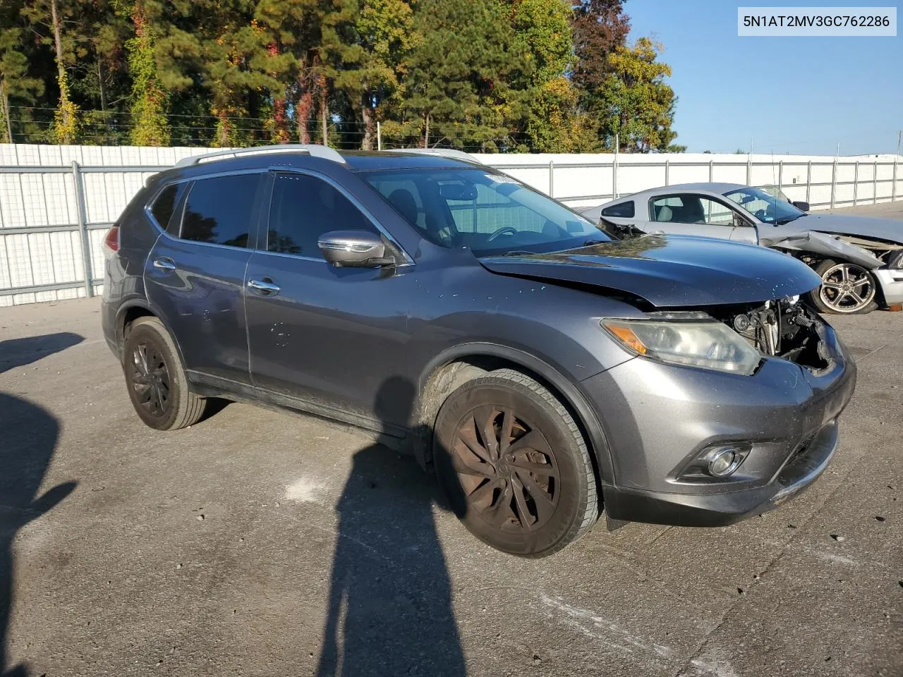 2016 Nissan Rogue S VIN: 5N1AT2MV3GC762286 Lot: 77838574