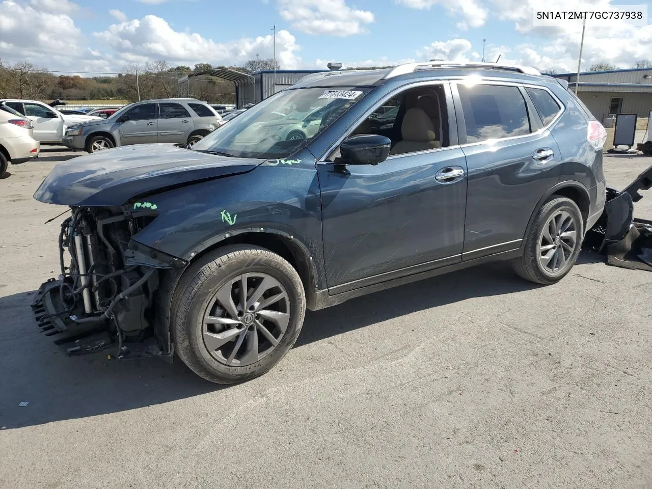 2016 Nissan Rogue S VIN: 5N1AT2MT7GC737938 Lot: 77843424